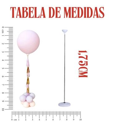 Imagem de Combo 5 Suporte Telescopio Balão Bubble 1,75M Coluna Bexiga