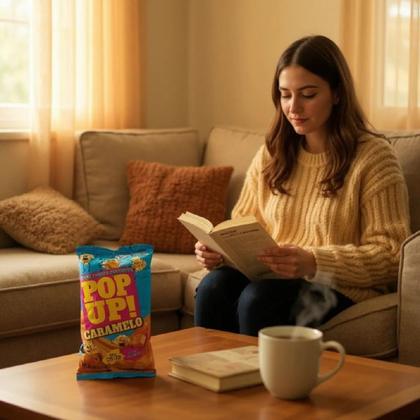 Imagem de Combo 50 sacos Pipoca doce Pop Up sabor Caramelo 50g snacks