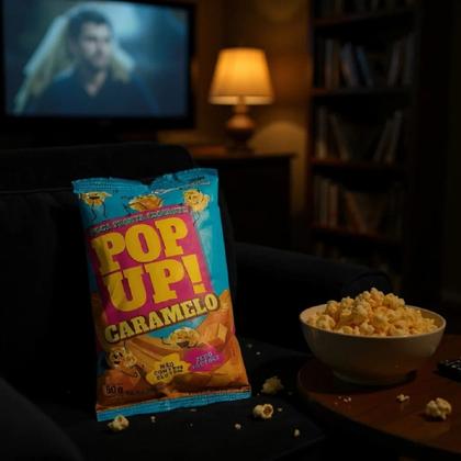 Imagem de Combo 50 sacos Pipoca doce Pop Up sabor Caramelo 50g snacks