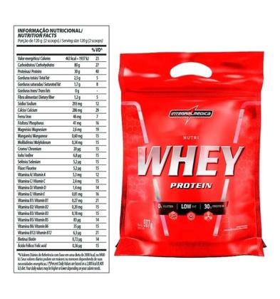 Imagem de Combo 5x Nutri Whey Isolado Concentrado Morango - Integralmedica