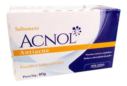 Imagem de combo 5x sabonete de cuidado diário acnol para evitar pele oleosa cravos e espinhas 80g - antiacne 