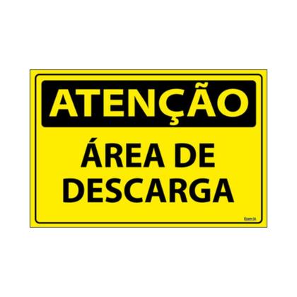Imagem de Combo 6 Placas De Sinalização Atenção Área De Descarga 30x20 Ecom IA - SA42 F9e