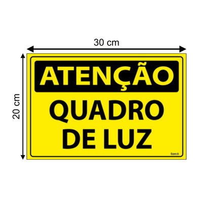 Imagem de Combo 6 Placas De Sinalização Atenção Quadro De Luz 30x20 Ecom IA - SA59 F9e