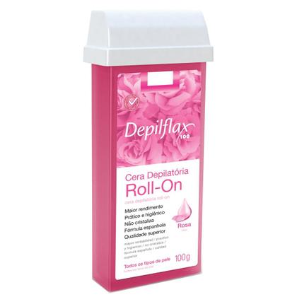 Imagem de Combo 6 refil cera roll on rosa 100g depilação depilflax