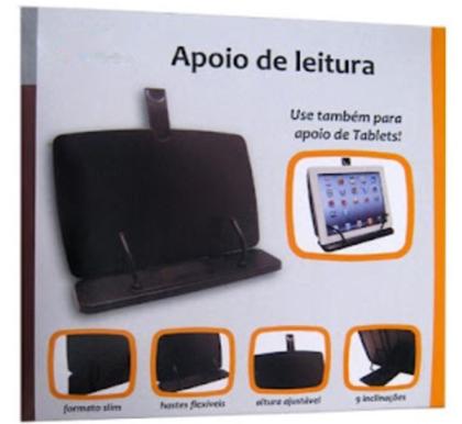 Imagem de Combo - Apoio p/ Leitura e Tablet / Mousepad e Apoio De Pulso P/ Teclado(keypad) Preto Liso