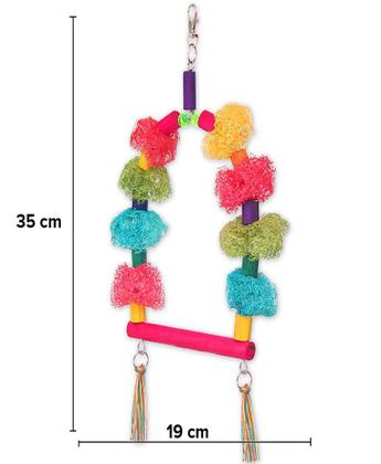 Combo Balanço e Pendulo Lufa Comestível Para Calopsita - Golden Pets Imagem de Combo Balanço e Pendulo Lufa Comestível Para Calopsita