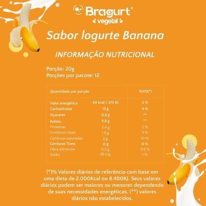 Imagem de COMBO Bragurt Vegetal  Iogurte Natural, Morango, Baunilha e Banana - 48 porções