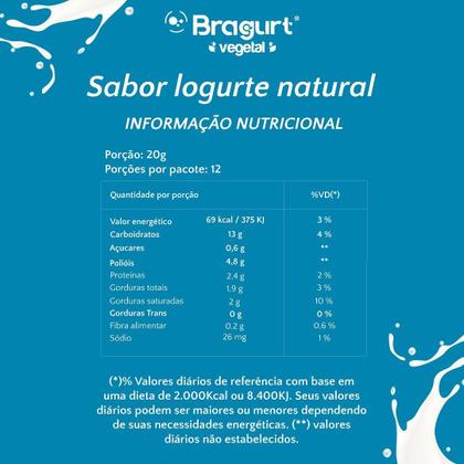 Imagem de COMBO Bragurt Vegetal  Iogurte Natural, Morango e Baunilha - 36 porções