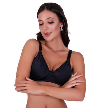 Imagem de Combo - c17 Camisola Blogueira com Botões + Sutiã Amamentação + Calcinha Pós Parto Thamires