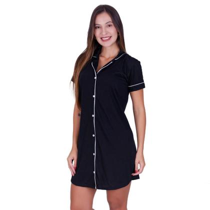 Imagem de Combo - c17 Camisola Blogueira com Botões + Sutiã Amamentação + Calcinha Pós Parto Thamires