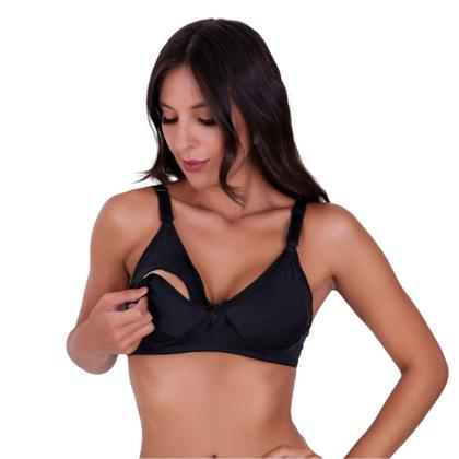 Imagem de Combo - c17 Camisola Blogueira com Botões + Sutiã Amamentação + Calcinha Pós Parto Thamires