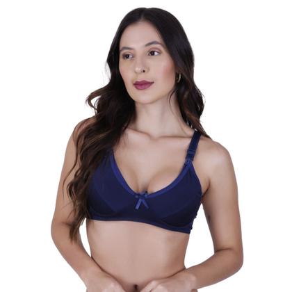 Imagem de Combo - c17 Camisola Blogueira com Botões + Sutiã Amamentação + Calcinha Pós Parto Thamires