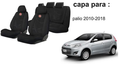 Imagem de Combo Capas Tecido Palio '12-'18 + Volante + Chaveiro - Personalizado