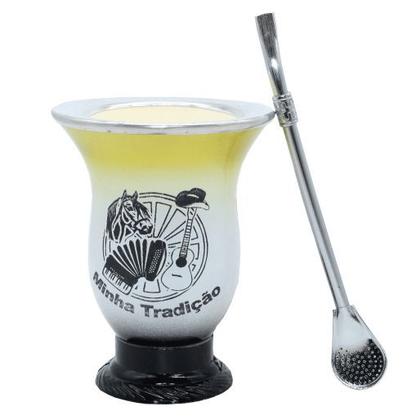 Imagem de Combo Chimarrao Mate Cuia Gravada Laser C/ Bomba Tradicional Cod 025