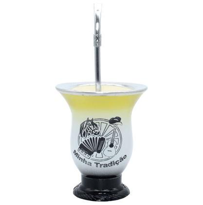 Imagem de Combo Chimarrao Mate Cuia Gravada Laser C/ Bomba Tradicional Cod 025