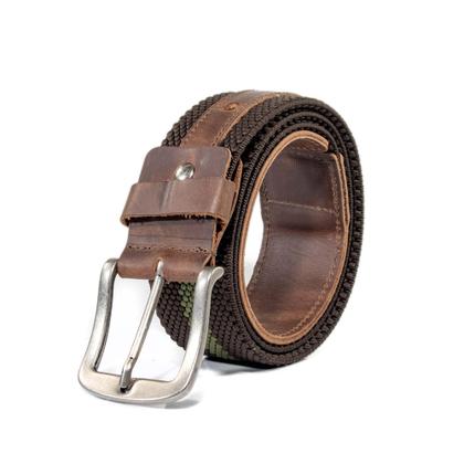 Imagem de Combo Cinto Masculino De Elástico Com Couro + Carteira Em Couro