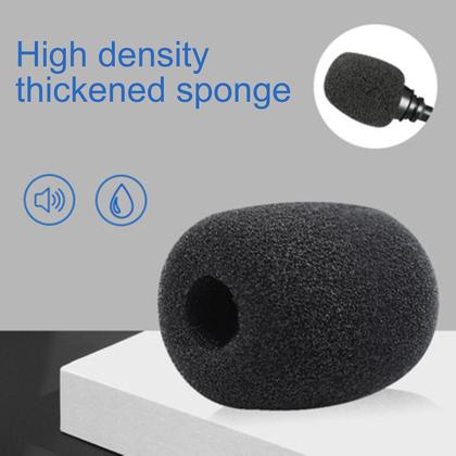 Imagem de Combo Com 10 Espumas De Microfone Lapela Headset Universal Protetor Filtro Vocal Capa Bocal Esponja Anti Ruído Lavável