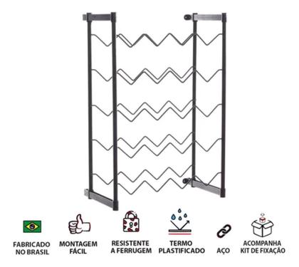 Imagem de Combo Com 4 Garrafeiros Aramados Para 80 Garrafas De Vinho P