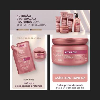 Imagem de Combo Cronograma Capilar Refil Máscara Nutrição Nutri Rosé Siàge Eudora