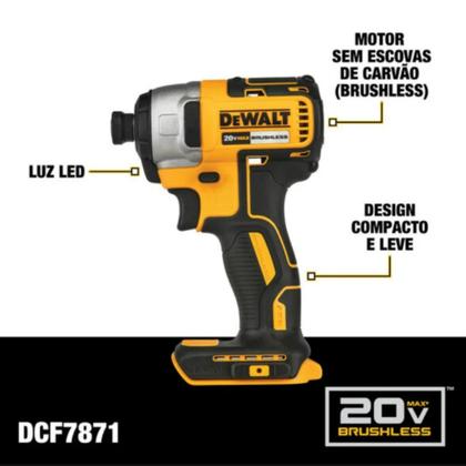 Imagem de Combo DCK260D1P1T-BR  Martelete SDS Plus 1'' (DCH133) e Parafusadeira de Impacto 20V MAX com 2 Baterias e Carregador Bi