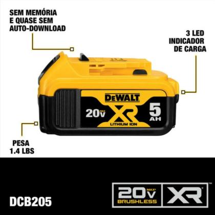 Imagem de Combo DCK260D1P1T-BR  Martelete SDS Plus 1'' (DCH133) e Parafusadeira de Impacto 20V MAX com 2 Baterias e Carregador Bi