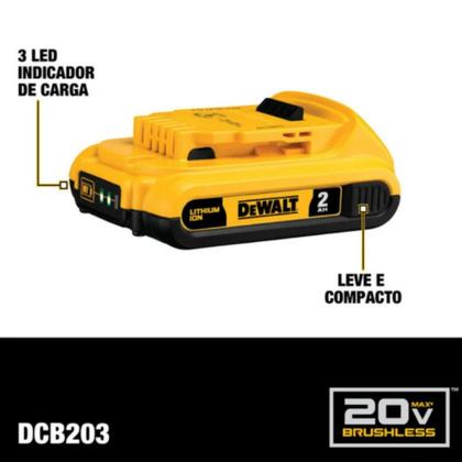 Imagem de Combo DCK260D1P1T-BR  Martelete SDS Plus 1'' (DCH133) e Parafusadeira de Impacto 20V MAX com 2 Baterias e Carregador Bi