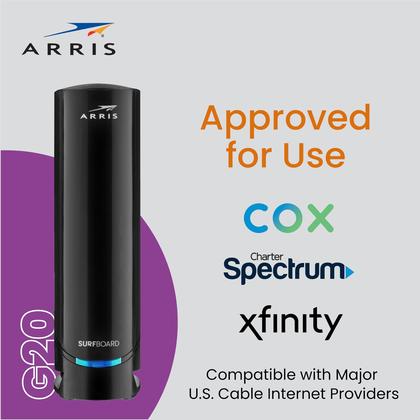 Imagem de Combo de roteador de modem a cabo ARRIS G20 DOCSIS 3.1 WiFi 6 AX3000