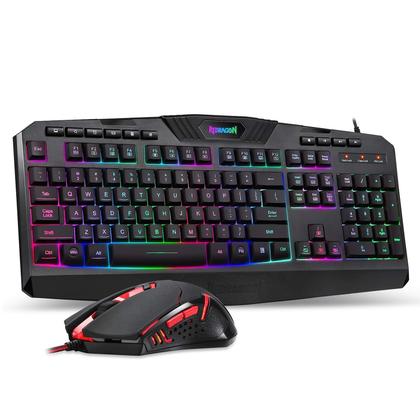 Imagem de Combo de teclado e mouse para jogos Redragon S101 M601 RGB