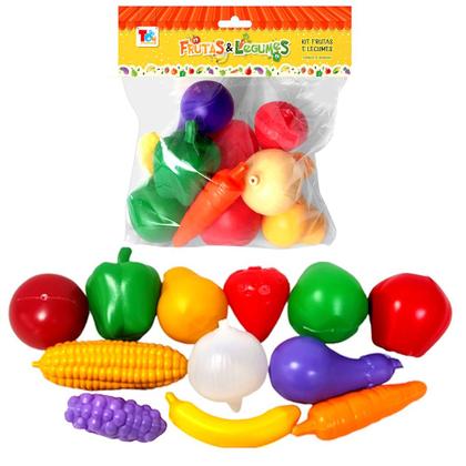 Imagem de Combo de Verduras Legumes Frutas Infantil Brinquedo 24 Peças