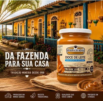 Imagem de COMBO Doce de Leite 630g DIet Zero Açúcar e Cocada Cremosa Diet Zero Açúcar 210g Reserva de Minas