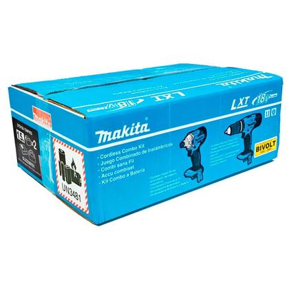 Imagem de Combo Furadeira e Parafusadeira Bivolt 18v Makita DLX2336Y01