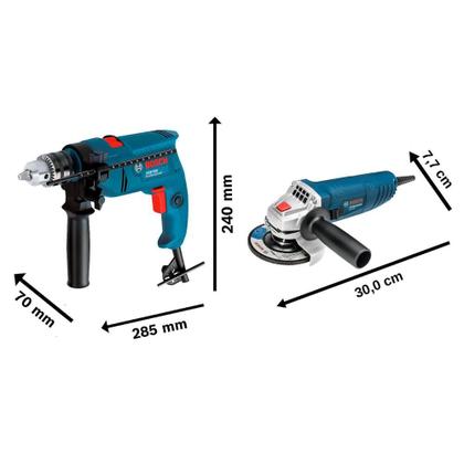 Imagem de Combo Furadeira Impacto Gsb550 e Esmerilhadeira Gws850 Bosch