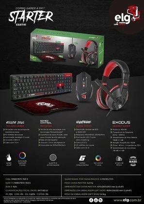 Imagem de Combo Gamer 4 em 1 Cgst41, Elg, Acessórios para Computador