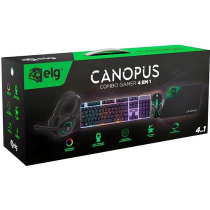 Imagem de Combo Gamer 4X1 Canopus Teclado Abnt2, Mouse, Headset, Rgb