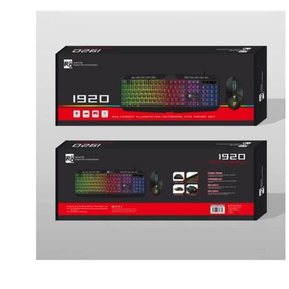 Imagem de Combo Gamer Teclado E Mouse C/ Fio Led Multi L-PRO KM1920 R8 - Letron - 7897256243328