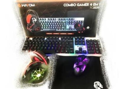 Imagem de Combo Gamer Teclado Mouse Headset Mousepad Hayom Tc3220 4in1