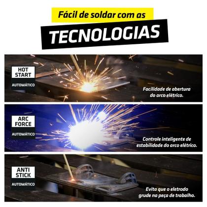 Imagem de Combo Inversora de solda 150A Kab 150 BV + Mascara de solda e acessórios - Super Tork