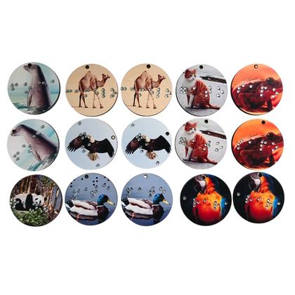 Imagem de Combo Jogo dos Sentidos e Jogo da memória animais em Braile com estojo MDF