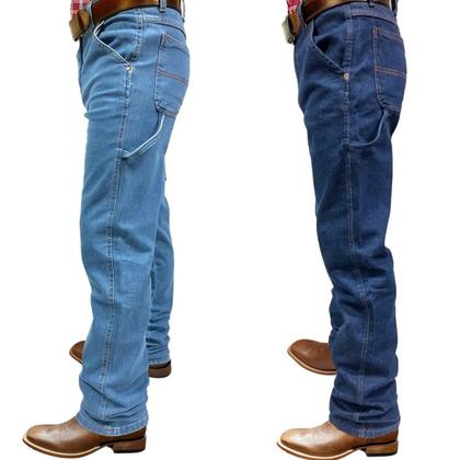 Imagem de Combo Kit 02 Calças Jeans Country Masculina Carpinteira Os Boiadeiros