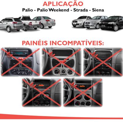 Imagem de Combo Kit Central Multimidia MP5 Android + Camera ré + Moldura Prata Palio Siena Idea Strada Weekend