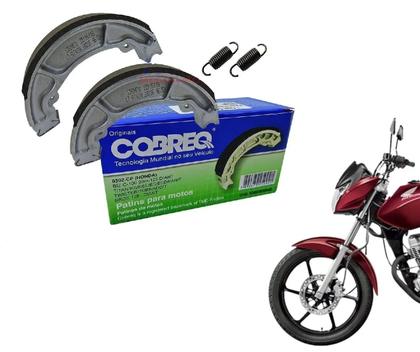 Imagem de Combo Kit Relação Maxx + Kit Bucha Coroa + Lona Traseira Cobreq Cg Titan Fan 150 Mix Flex Ano 2004 Até 2015