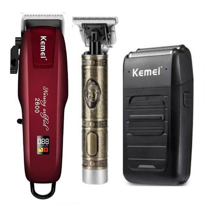 Imagem de Combo Maquina Profissional Barbearia Corte Acabamento Shaver