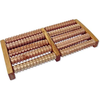 Imagem de Combo massageador Rolo Bastao Massageador + para Pes Modelador Relaxante Muscular Tratamento Celulite Maderoterapia