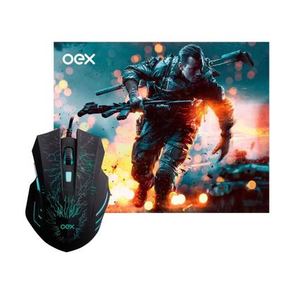 Imagem de Combo Mouse e Mouse Pad Gamer Com LED RGB Rainbow AntiSkid