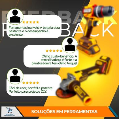 Imagem de Combo Parafusadeira de Impacto Á Bateria 20V Com Esmerilhadeira 115mm C/ 1 Bateria 2 AH e 1 Bateria 4 Ah Profisisonal Ingco