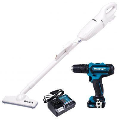 Imagem de Combo parfusadeira de impacto makita e aspirador de po c/1bat 12v+car