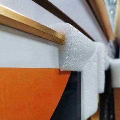 Imagem de Combo Peças Cantoneira Espuma U 32x43mm Protege Quinas de Móveis Acabamento Embalagem Transporte
