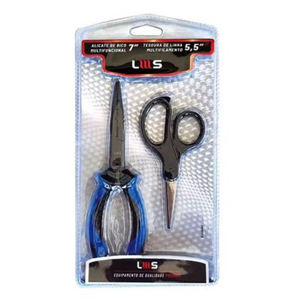 Imagem de Combo Pesca Alicate De Bico A18 Lumis Alicate 17,8cm + Tesoura T14 Multifuncional 5,5  A18-T14 14cm