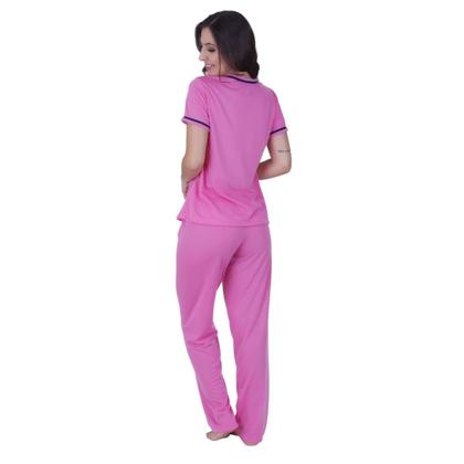 Imagem de Combo PijamaBotões Calça Vanessa+Sutiã Amamentação+Calcinha Pós Parto Thamires- c17 COMBO VANESSA