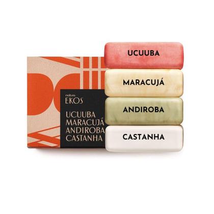 Imagem de Combo Presente Natura Ekos Creme Castanha Mulher Sabonete Sortidos Polpa mãos Hidratação